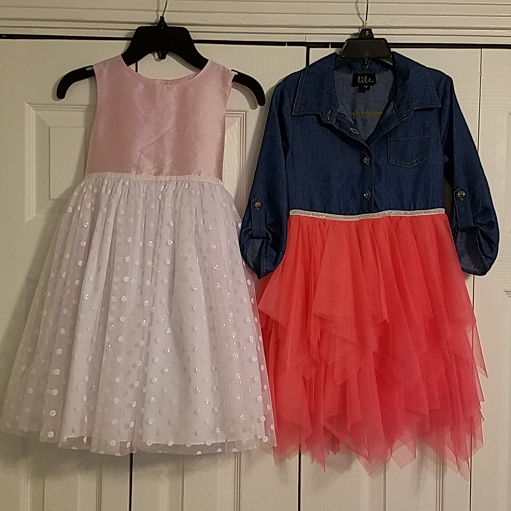 Pink and Coral Fancy Dresses